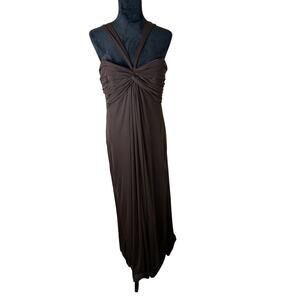 ALEX Evening Dress - Size 14 - Dark Brown (Espresso)